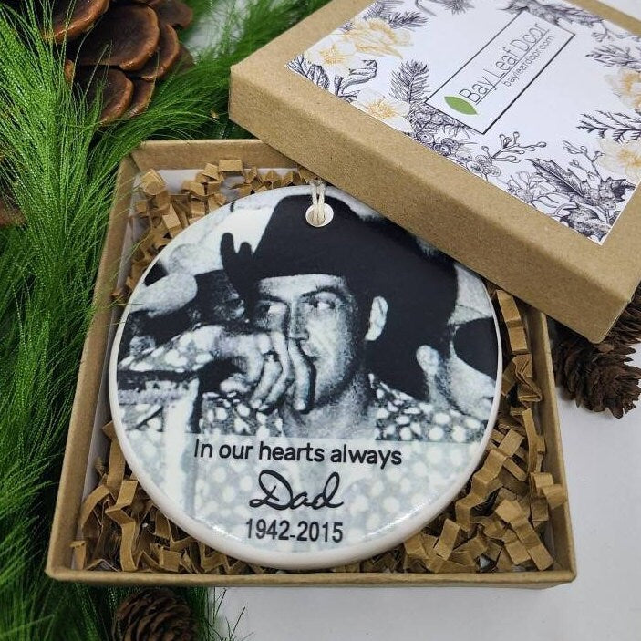 Ornament Memorial, Sympathy Gift, Sympathy Ornament, Memorial Ornament, Remembrance Ornament - your photo and name