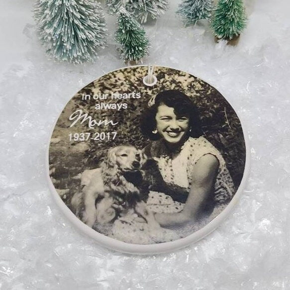 Ornament Memorial, Sympathy Gift, Sympathy Ornament, Memorial Ornament, Remembrance Ornament - your photo and name