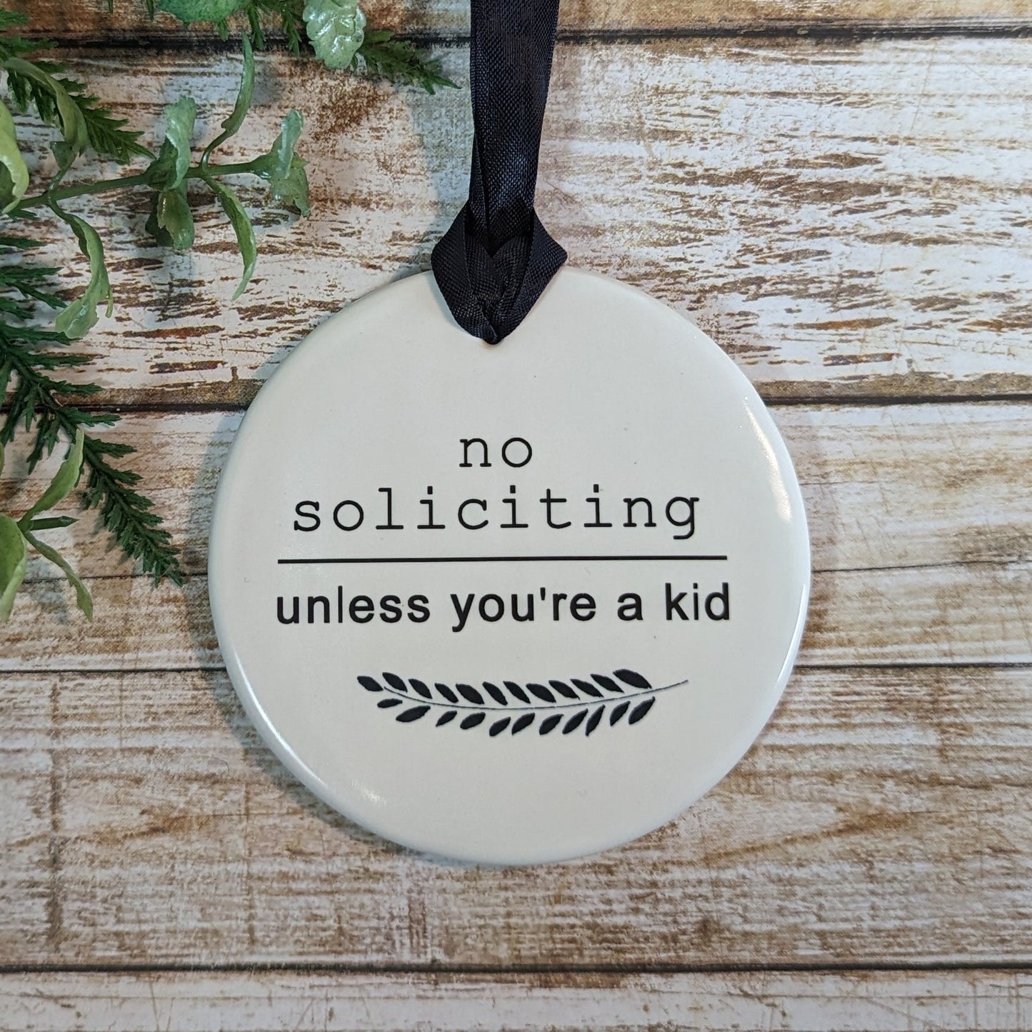Sign No Soliciting, No Soliciting Sign, Ceramic Sign, Do Not Knock Sign - different sizes and styles available