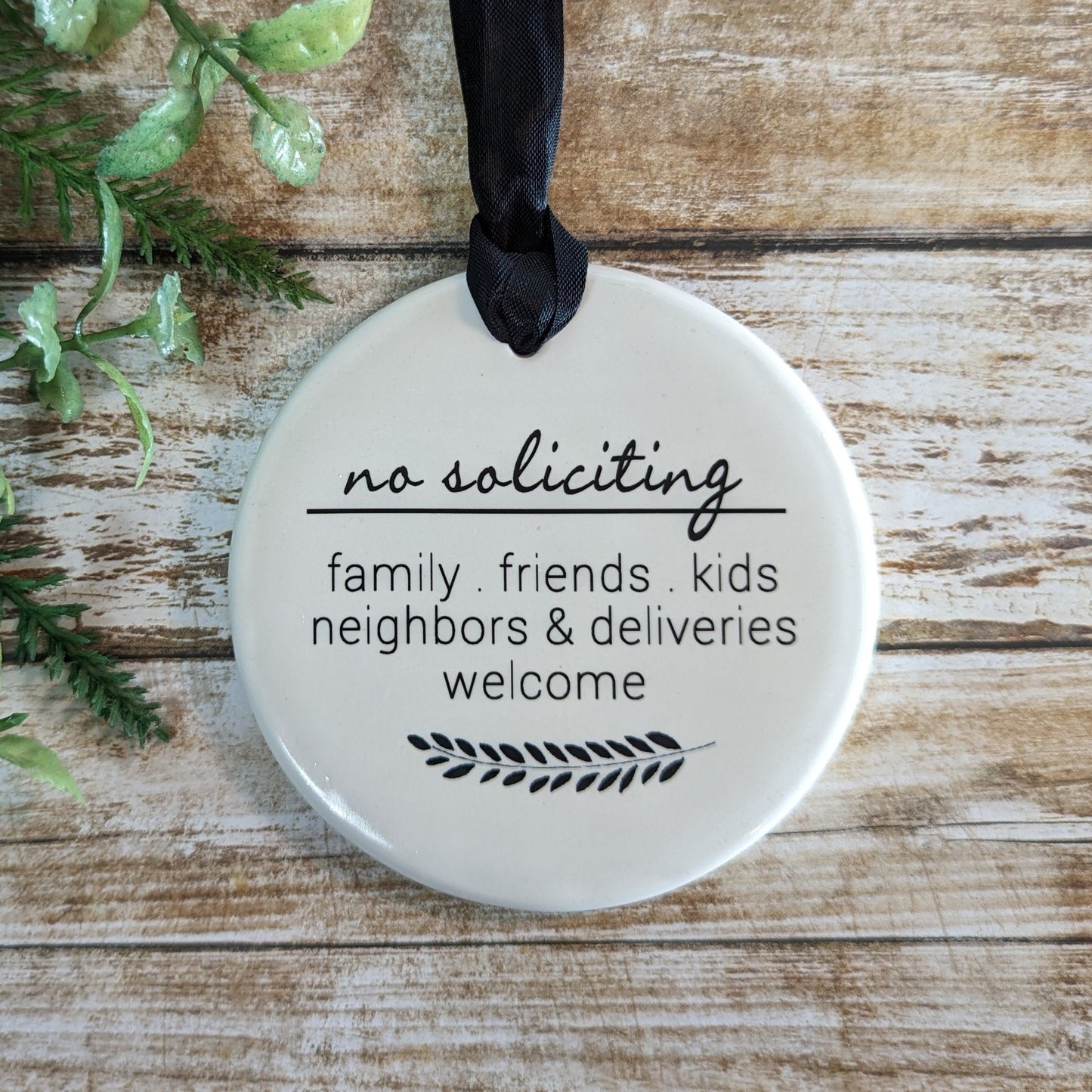Sign No Soliciting, No Soliciting Sign, Ceramic Sign, Do Not Knock Sign - different sizes and styles available