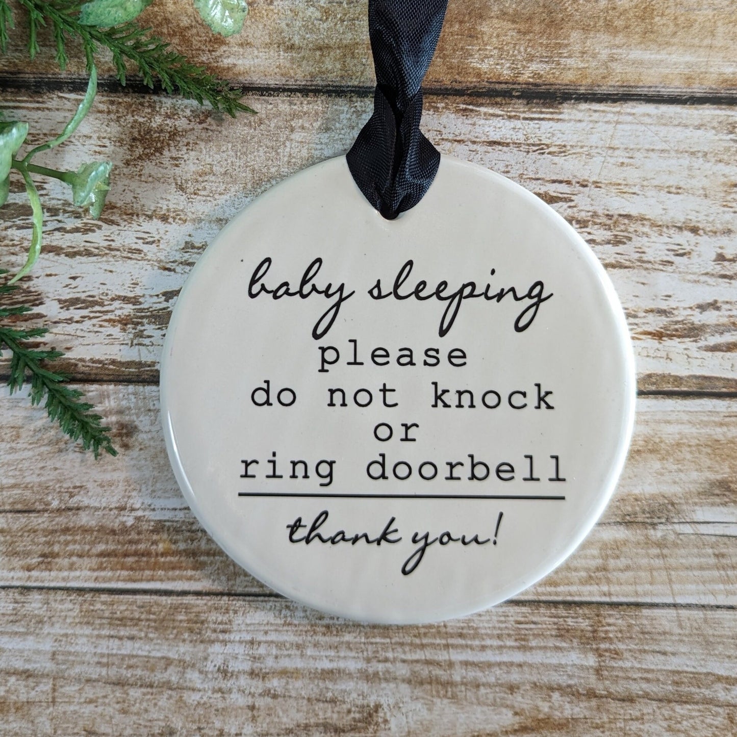 Baby Sleeping Sign Do Not Knock, Do Not Ring Doorbell Sign, No Knocking Sign - different sizes available