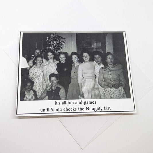 Card: Funny Christmas, Naughty List