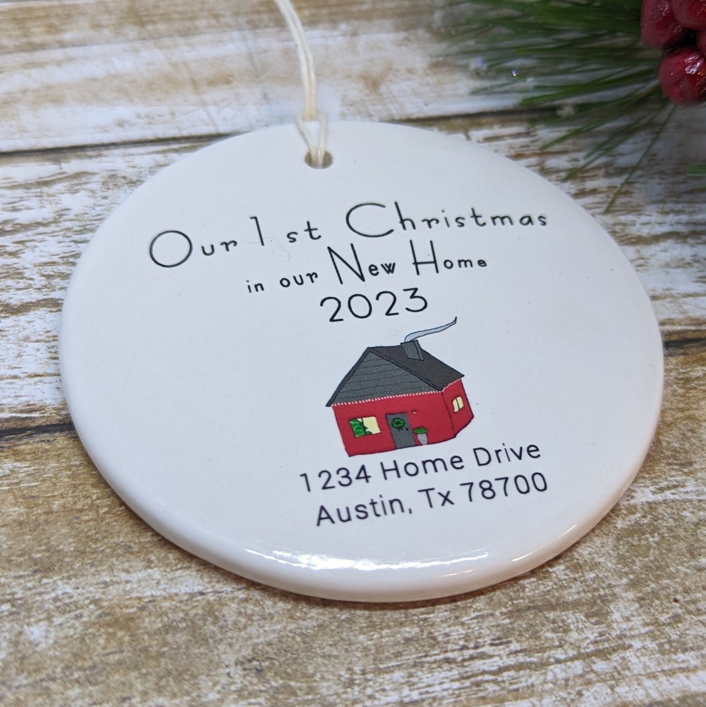 Ornament: Personalized Line Drawn New Home