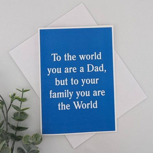 Dad Card - the world - your color choice