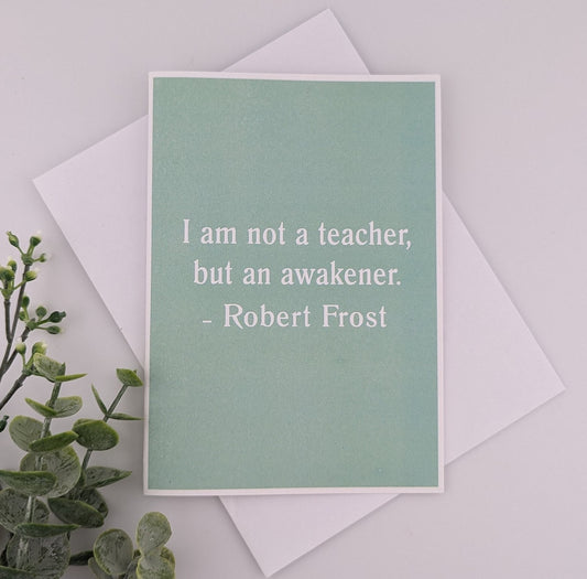 Teacher Card - quote - your color choice