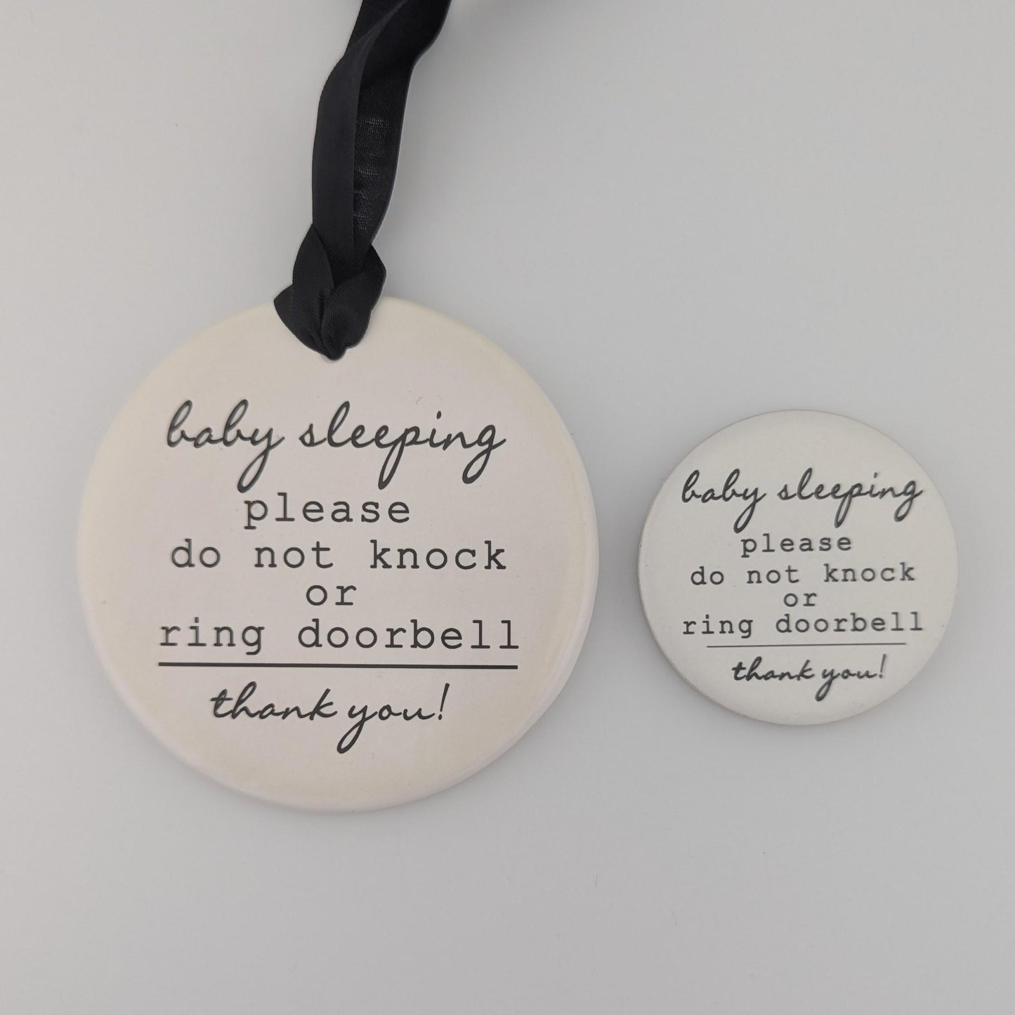 Baby Sleeping Sign Do Not Knock, Do Not Ring Doorbell Sign, No Knocking Sign - different sizes available