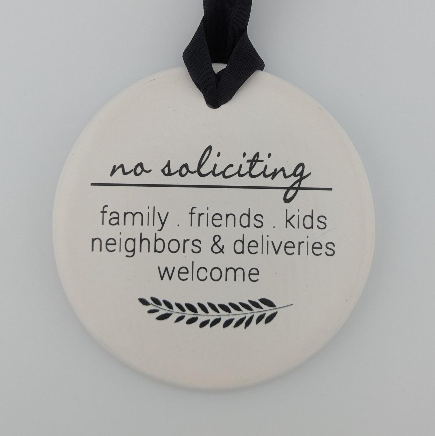 Sign No Soliciting, No Soliciting Sign, Ceramic Sign, Do Not Knock Sign - different sizes and styles available