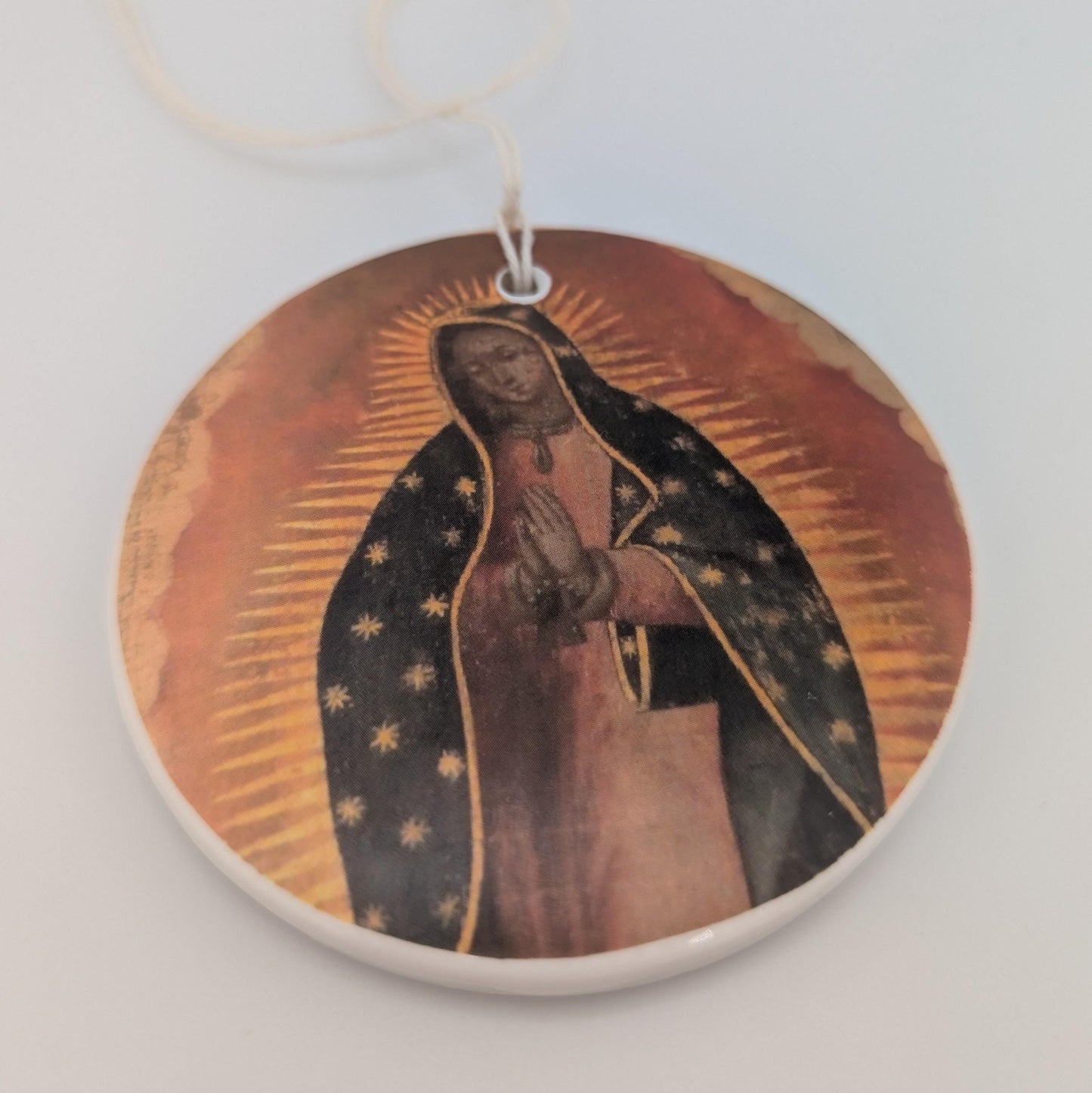 Ornament Our Lady of Guadalupe, Virgin Mary, Catholic Ornament, Christmas Ornament - warm image of our lady of guadalupe