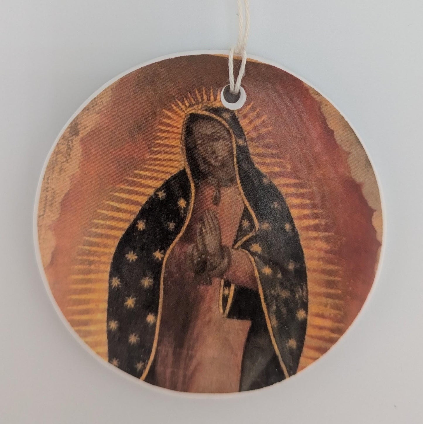 Ornament Our Lady of Guadalupe, Virgin Mary, Catholic Ornament, Christmas Ornament - warm image of our lady of guadalupe
