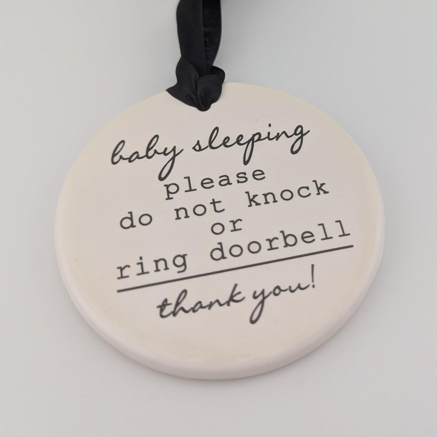 Baby Sleeping Sign Do Not Knock, Do Not Ring Doorbell Sign, No Knocking Sign - different sizes available