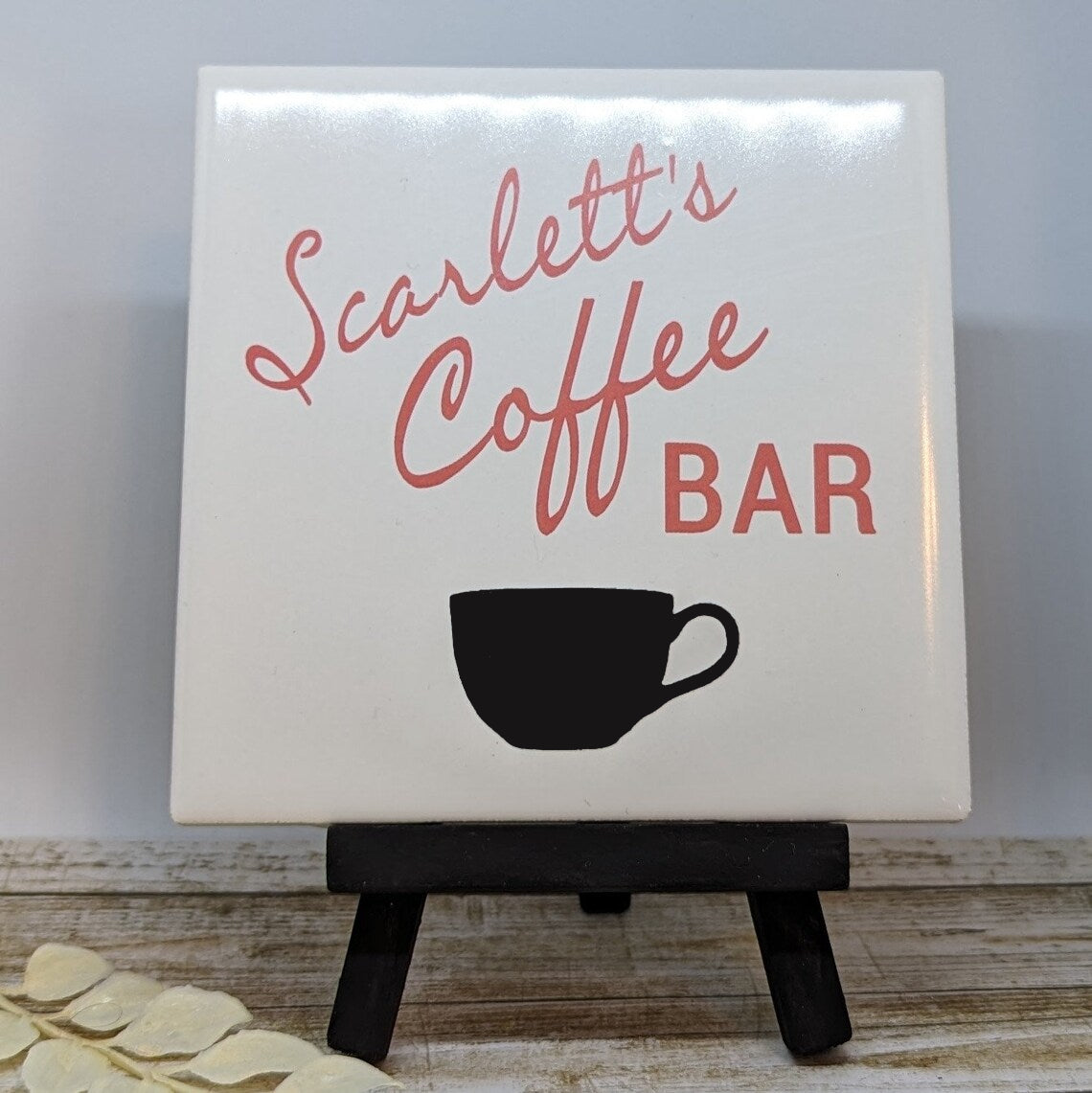 Custom Coffee Bar sign, easel sign, your name and easel color choice
