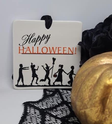 Sign Ceramic Happy Halloween Sign - different sizes to choose from