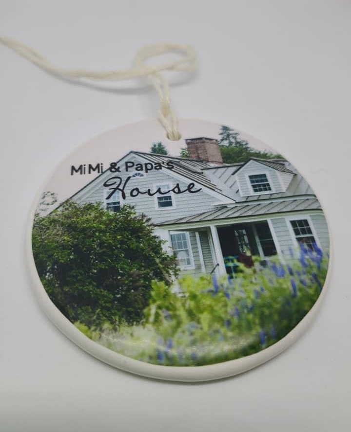 Ornament Grandma's House, Grandparent Ornament, Custom Ornament, Personalized Ornament, Grandchild - photo of grandparent's house