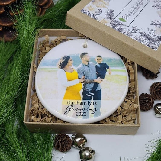 Ornament Growing Family, Expecting, Custom, Personalized Ornament Custom Family - your photo with names