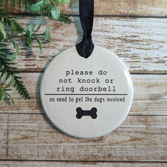 Sign Do Not Knock, Dog Sign, No Knocking Sign - dog or dogs option - different sizes available