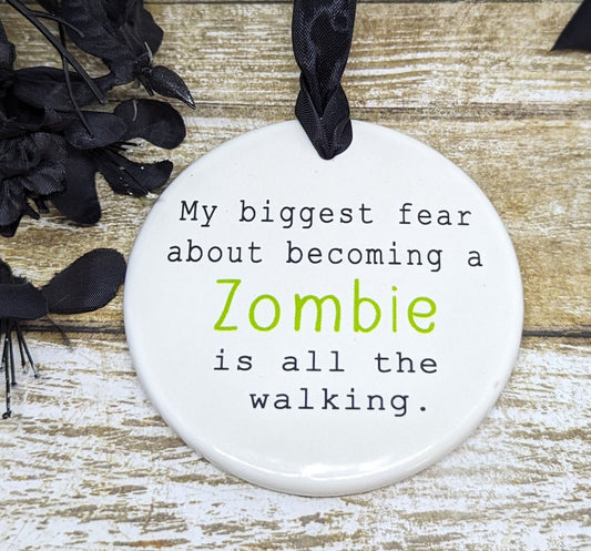 Sign Ceramic Zombie Sign - different sizes to choose from