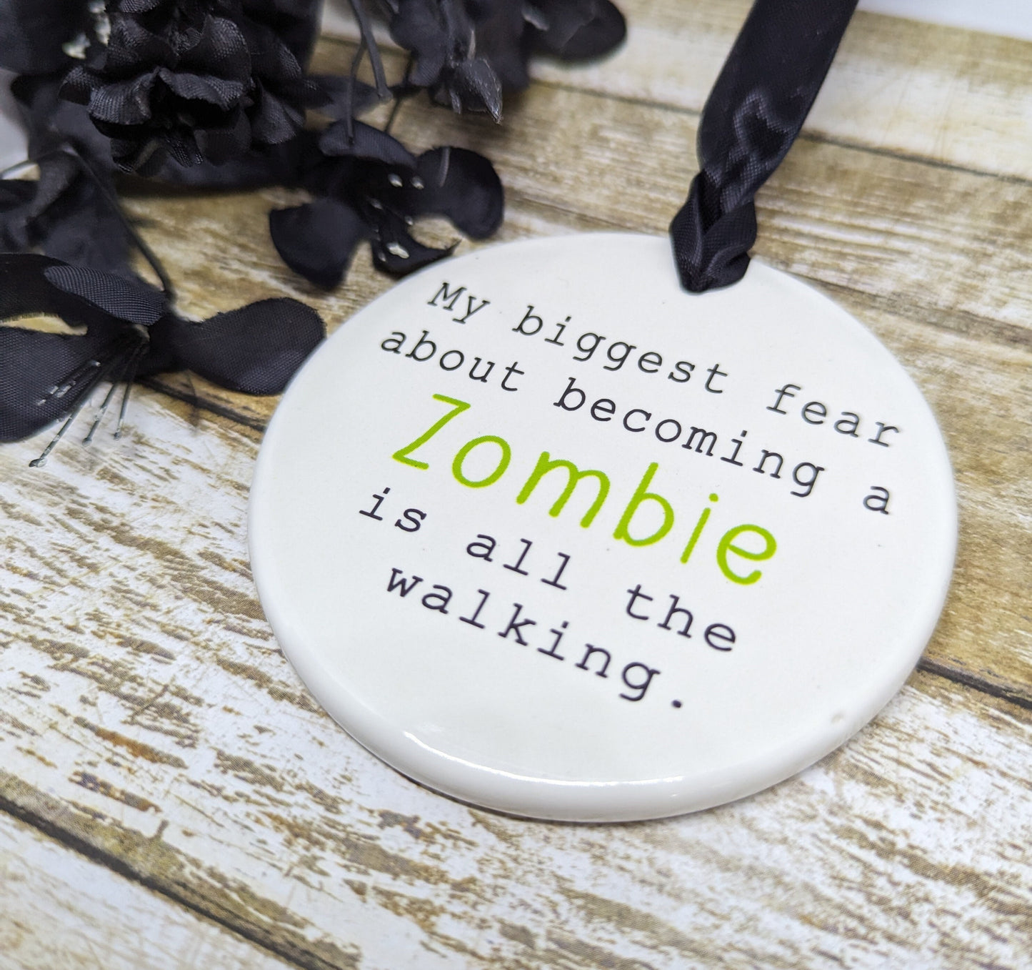 Sign Ceramic Zombie Sign - different sizes to choose from