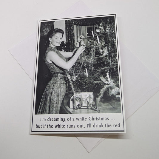 Card: Funny Christmas, Wine