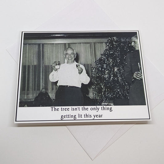 Card: Funny Christmas, Lit