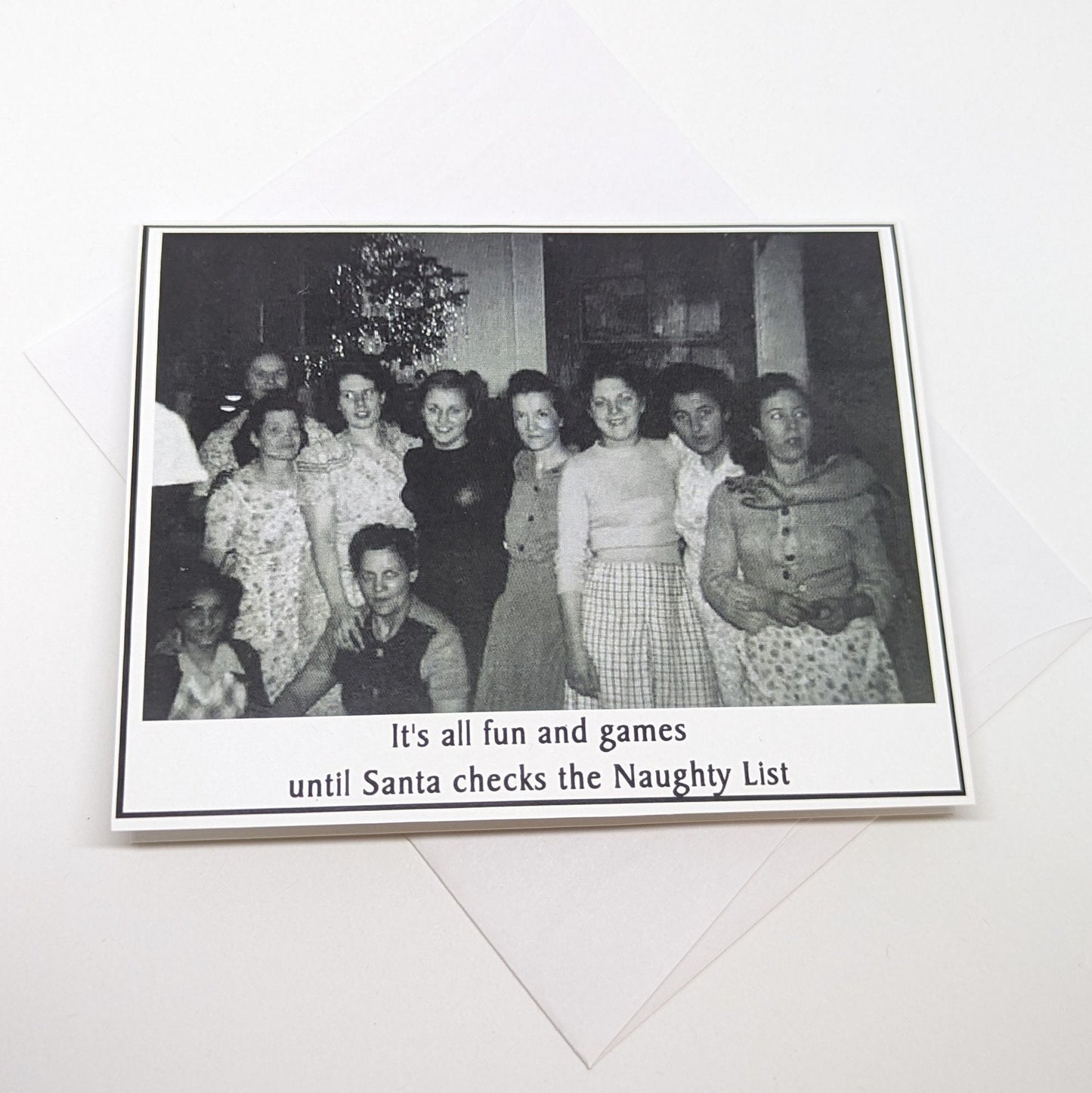 Card: Funny Christmas, Naughty List