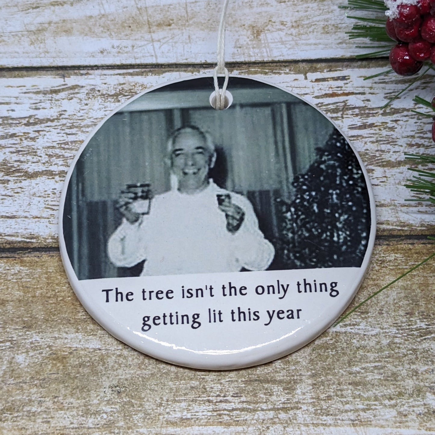 Ornament: Funny Christmas, Wine