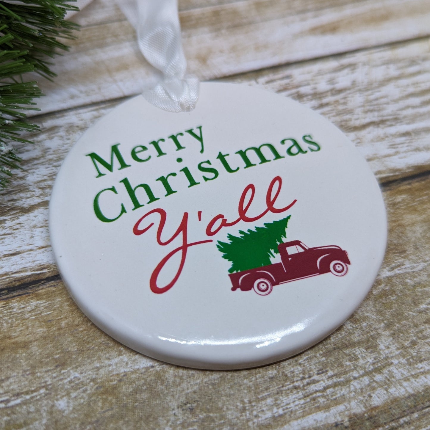 Sign Ceramic Merry Christmas Y'all sign - different sizes to choose from