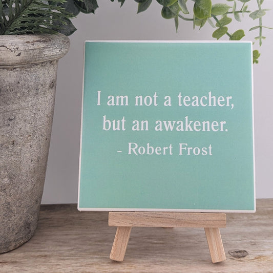 Teacher Appreciation Tile, Teachers, Teacher, Educators Sign - easel included, your color choice