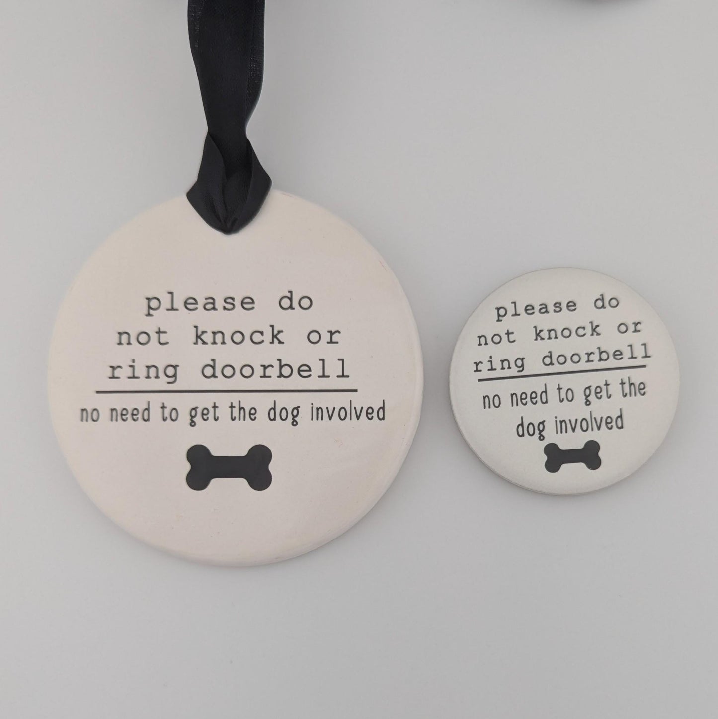 Sign Do Not Knock, Dog Sign, No Knocking Sign - dog or dogs option - different sizes available