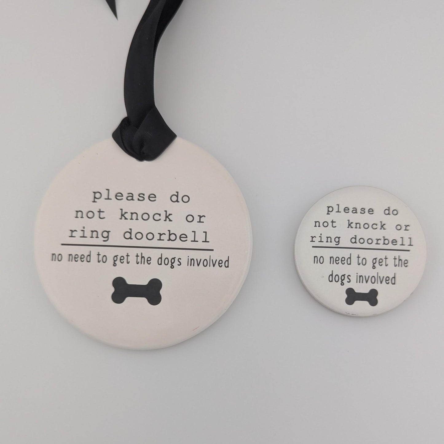 Sign Do Not Knock, Dog Sign, No Knocking Sign - dog or dogs option - different sizes available