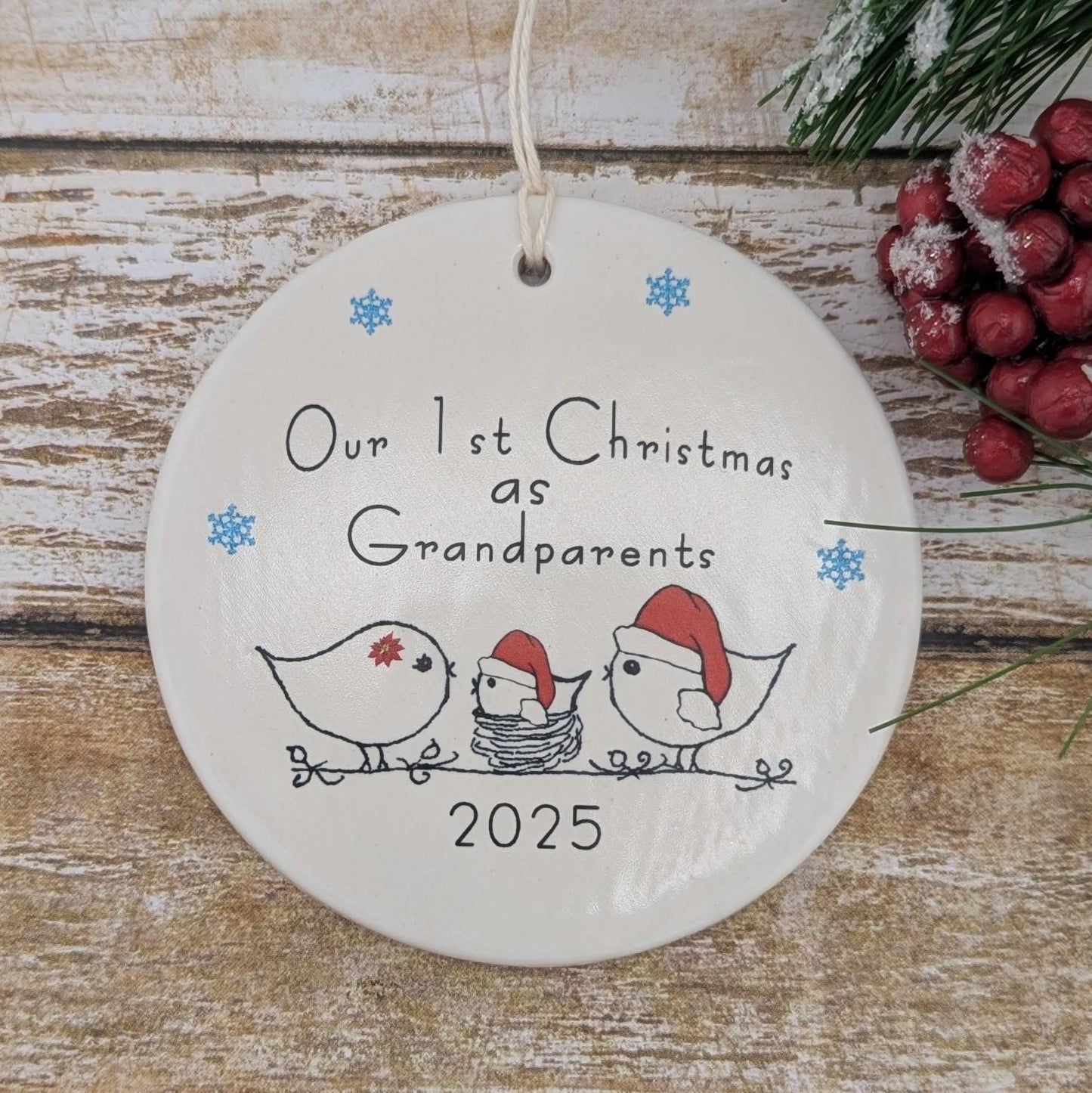 Ornament: Non-Custom Line Drawn Grandparents