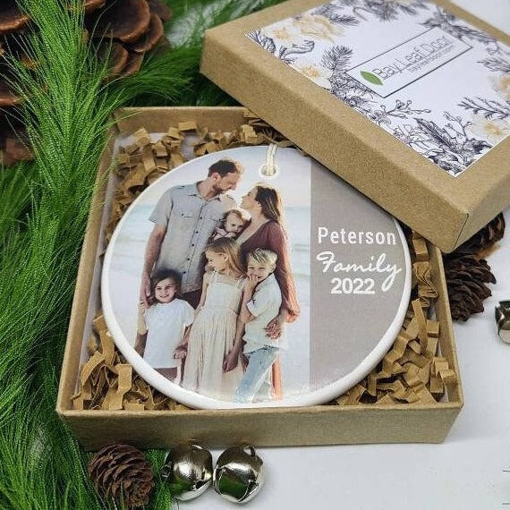 Ornament Family, Personalized Ornament, Custom Ornament, Christmas Ornament, Family Gift - your photo and family name