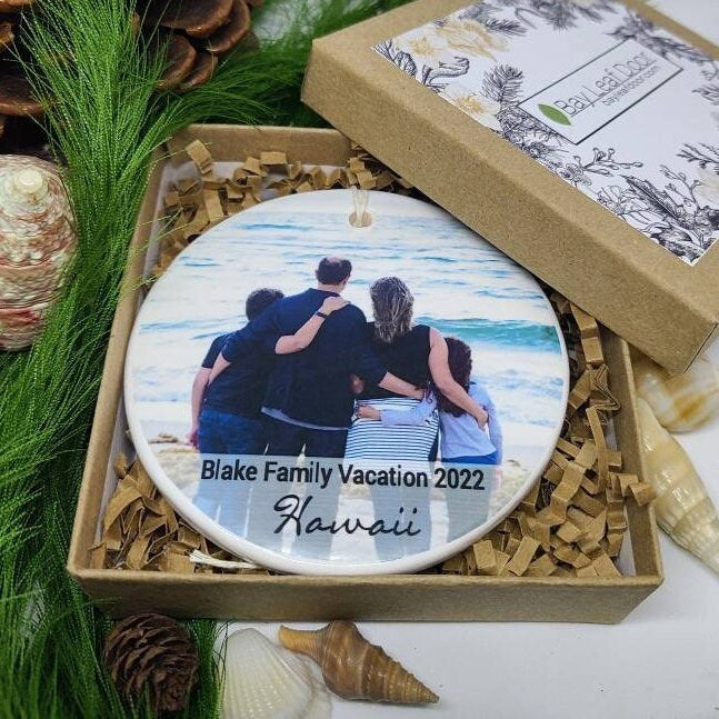 Ornament Vacation, Family Vacation, Personalized Ornament, Custom Christmas Ornament - family vacation photo ornament