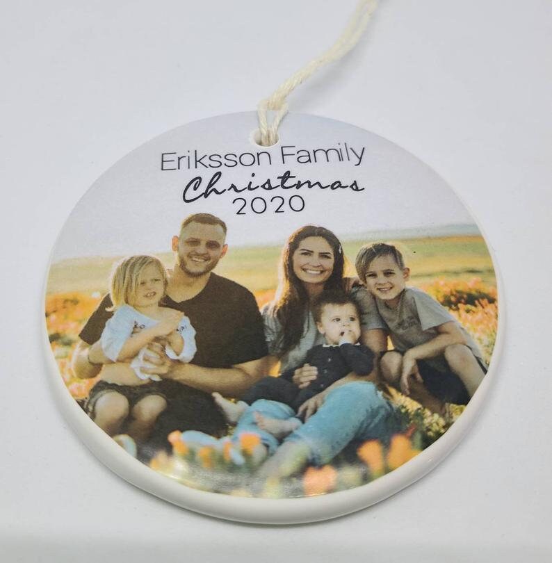 Ornament Family, Personalized Ornament, Custom Ornament, Christmas Ornament, Family Gift - your photo and family name