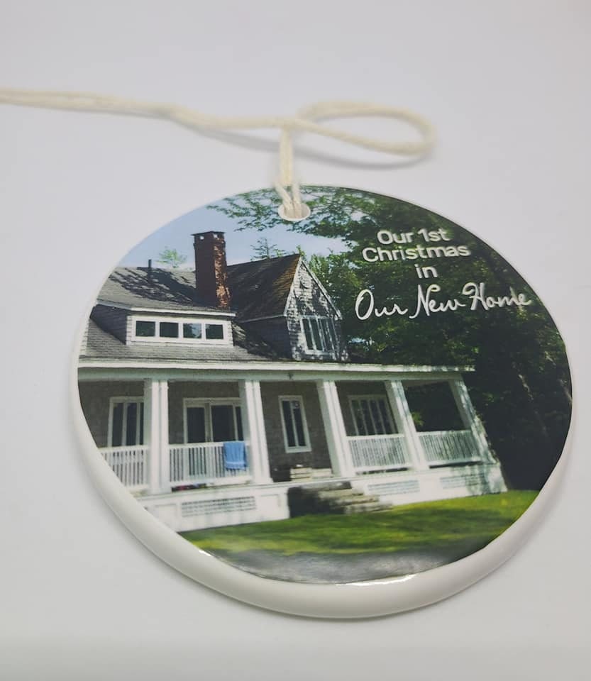 Ornament New Home, Custom, Personalized, Real Estate, Our New Home Ornament, 1st Home - your new home photo and the year