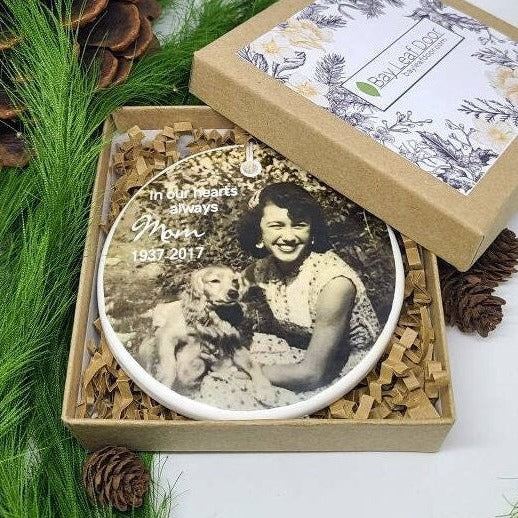 Ornament Memorial, Sympathy Gift, Sympathy Ornament, Memorial Ornament, Remembrance Ornament - your photo and name