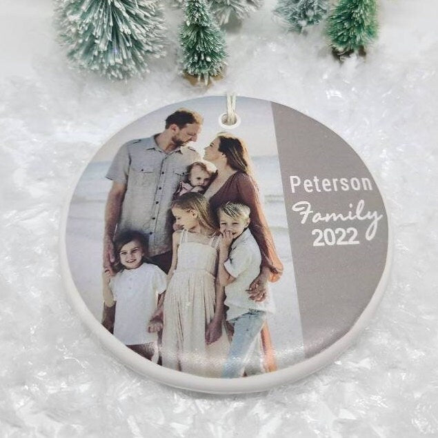 Ornament Family, Personalized Ornament, Custom Ornament, Christmas Ornament, Family Gift - your photo and family name