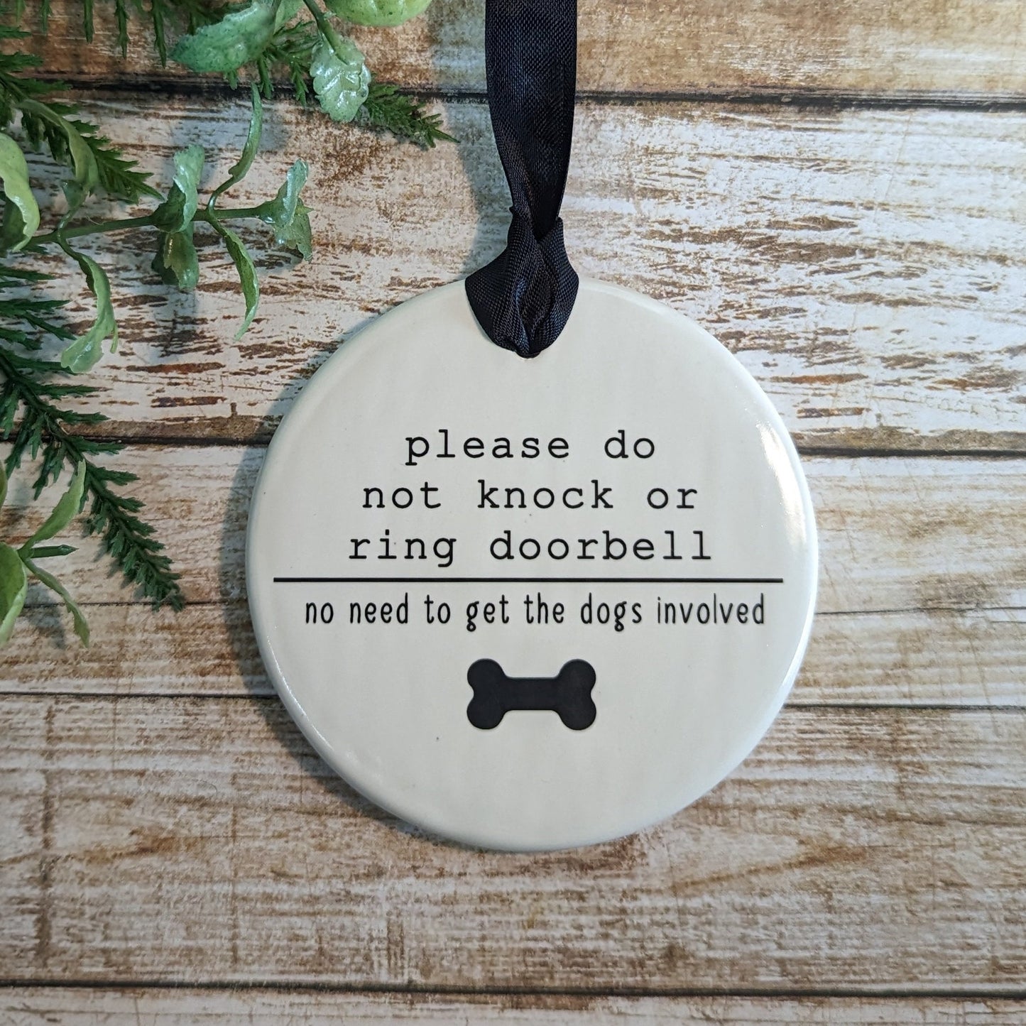 Sign Do Not Knock, Dog Sign, No Knocking Sign - dog or dogs option - different sizes available