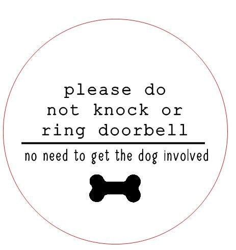 Sign Do Not Knock, Dog Sign, No Knocking Sign - dog or dogs option - different sizes available