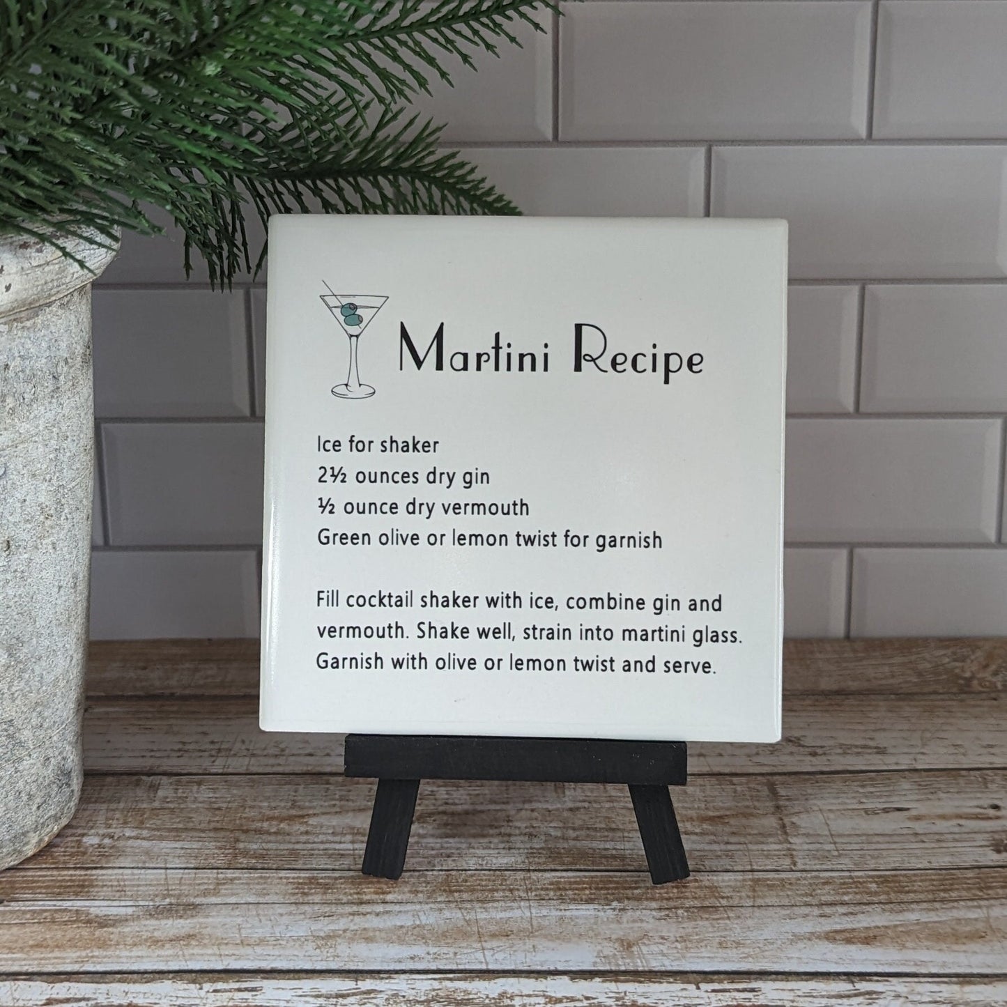 Drink Recipe sign, bar sign, CUSTOM recipe, easel sign, tile sign - ea –  Bay Leaf Door