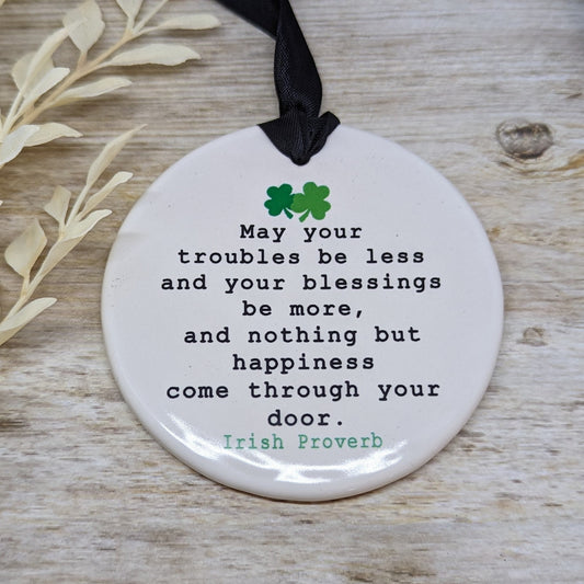 Saint Patrick's Day Irish Proverb Mini Easel Sign - different sizes available