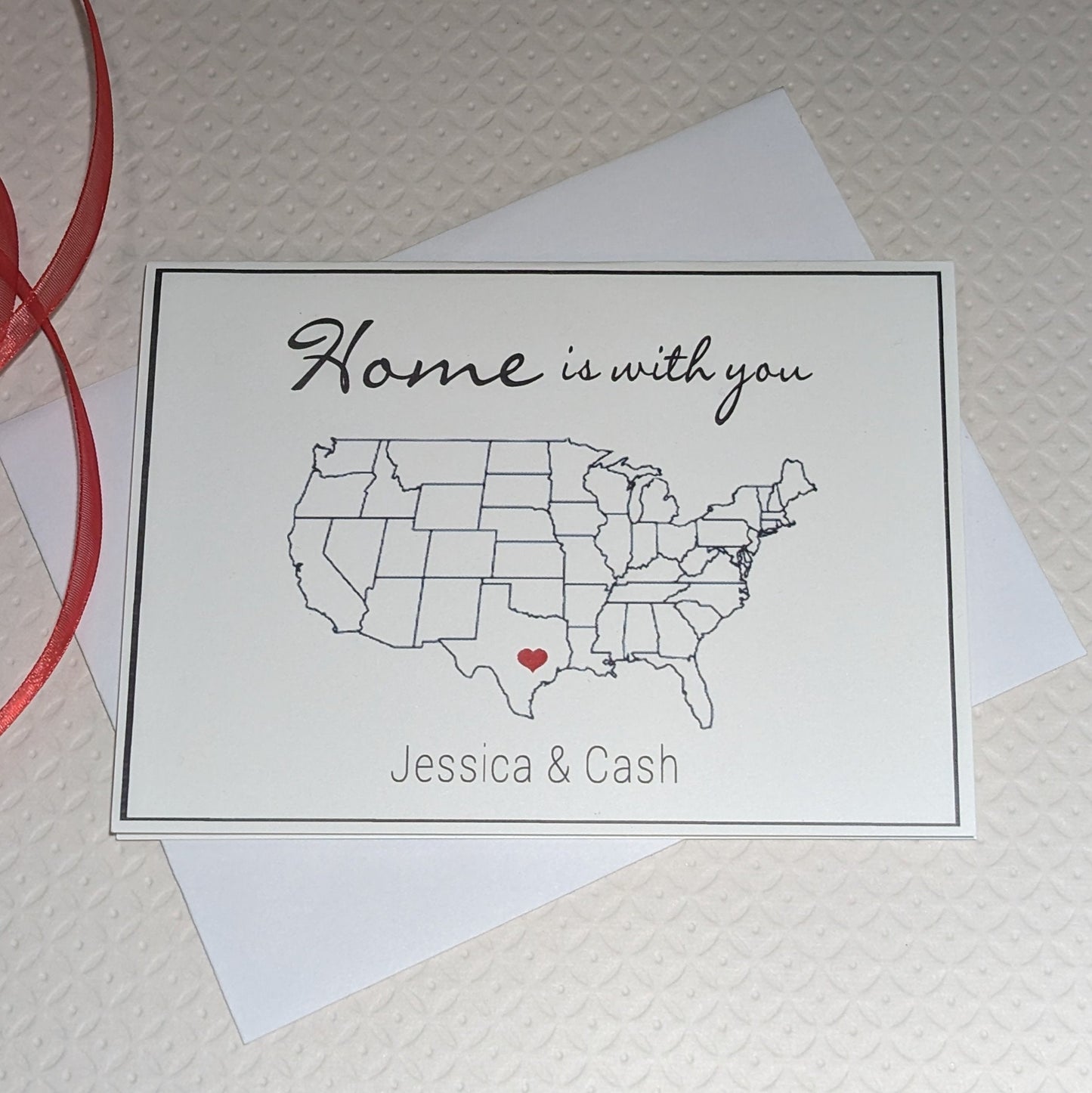 Custom Home is With You - Valentine Card