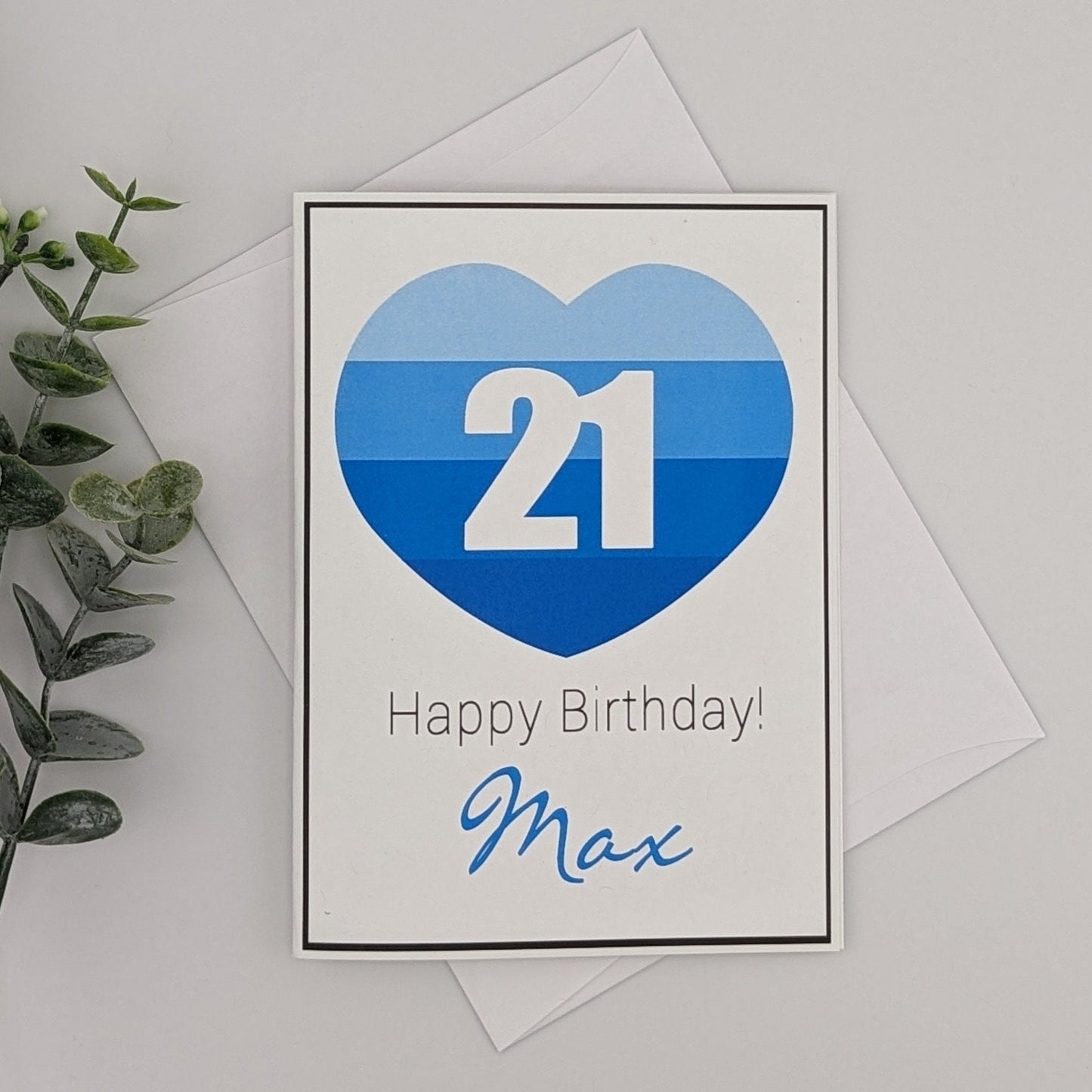 Custom Birthday Card - heart design